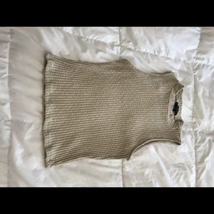 Tan sweater tank top